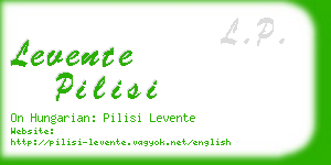levente pilisi business card